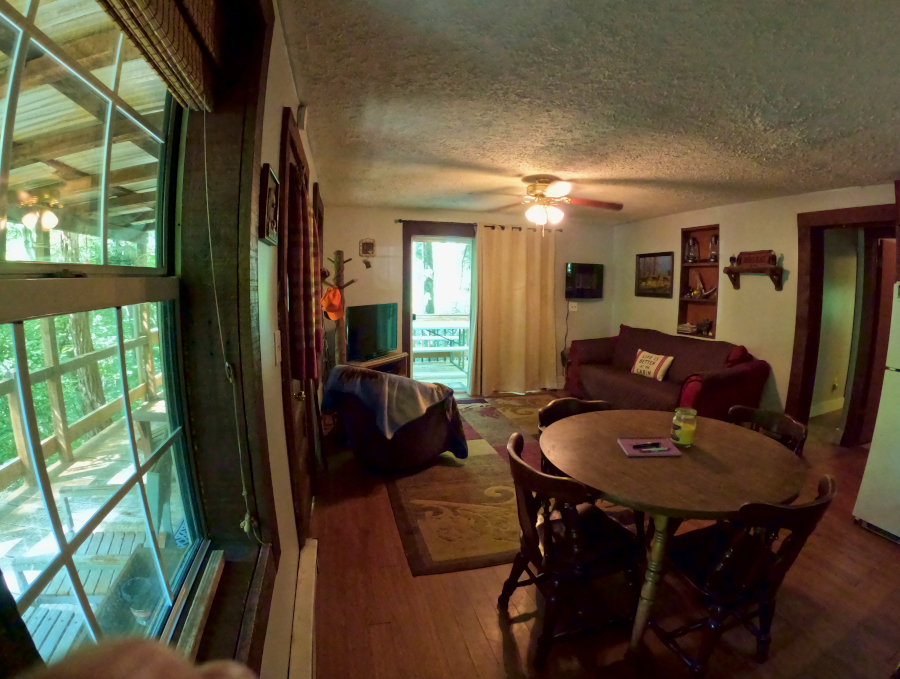 Eagle's Nest Cabin: Living Room/Dining Area